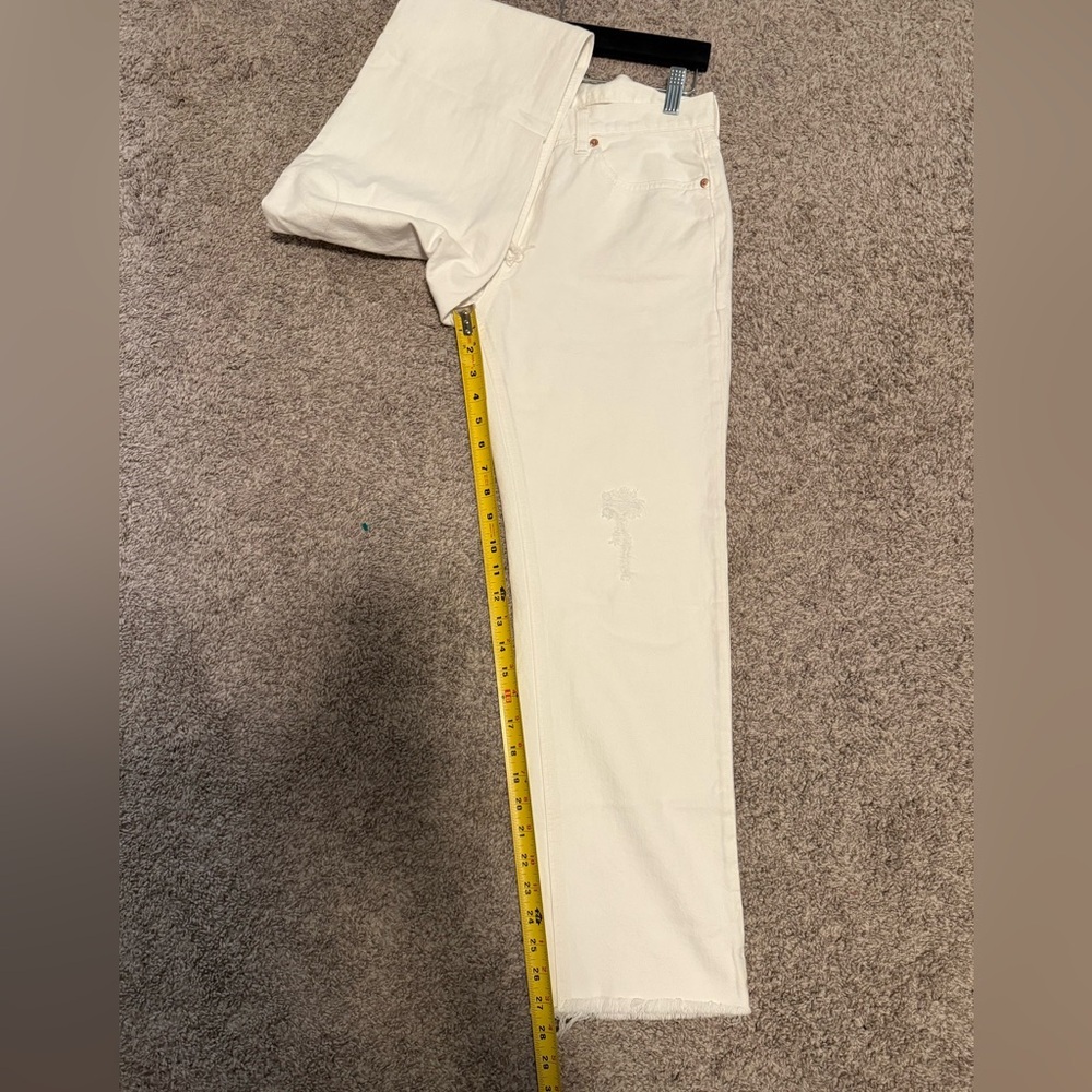 Gap the girlfriend jean optic white sz 28/6R - Picture 10 of 11